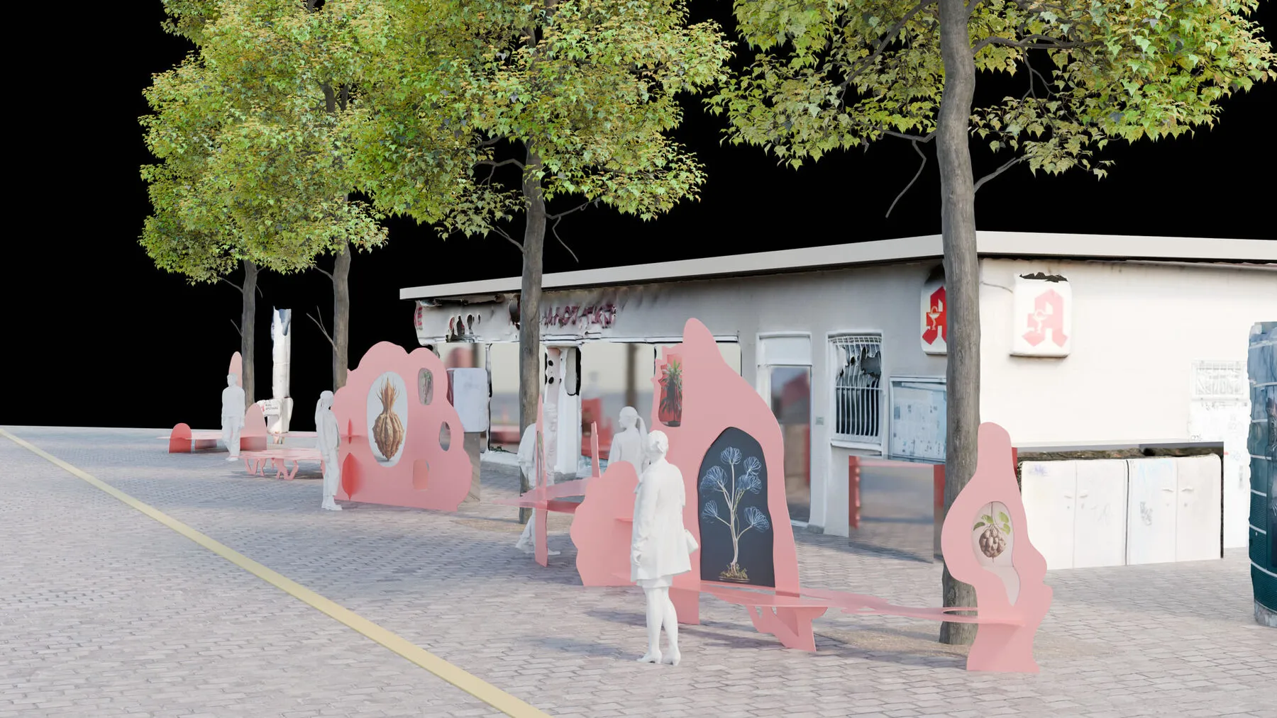 Wettbewerbsvisualisierung · Flora Momentum, Stephanplatz Karlsruhe (Render)